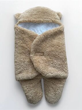 Baby Teddy Bear Bunting Sack Footmuff Plush Winter Cocoon 6M